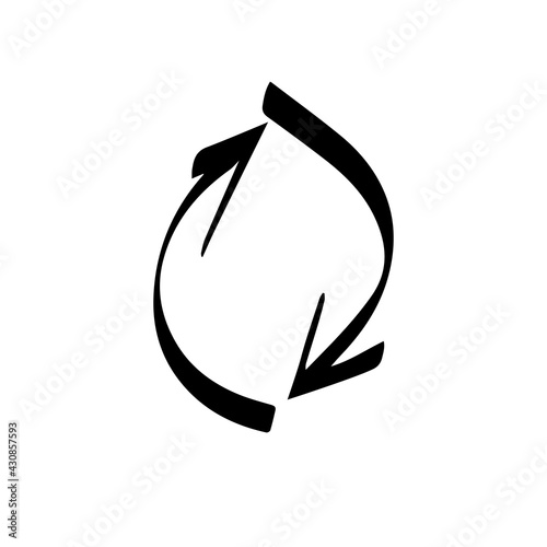 Arrow icon in a trendy flat style, isolated on a white background. Arrow symbol for your website design, logo, app, user interface.