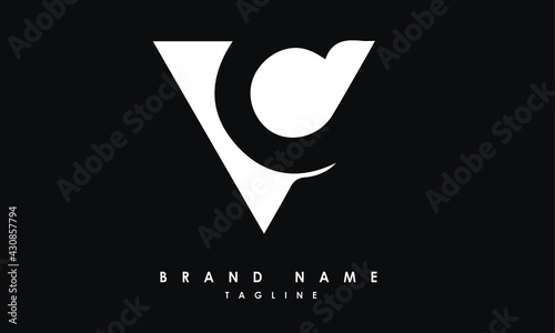 Alphabet letters Initials Monogram logo VC, CV, V and C
