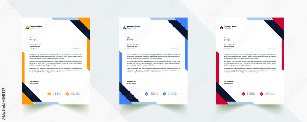 Modern And Clean Letterhead Design Template Business Style Professional Template Design Creative Business Letterhead Design Template for your business