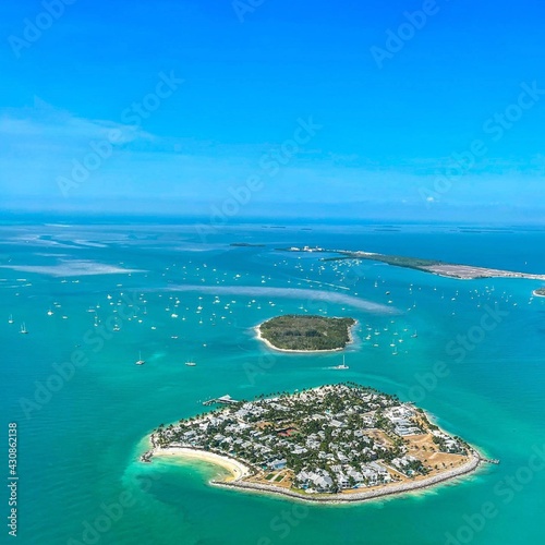 View from flight into Key West