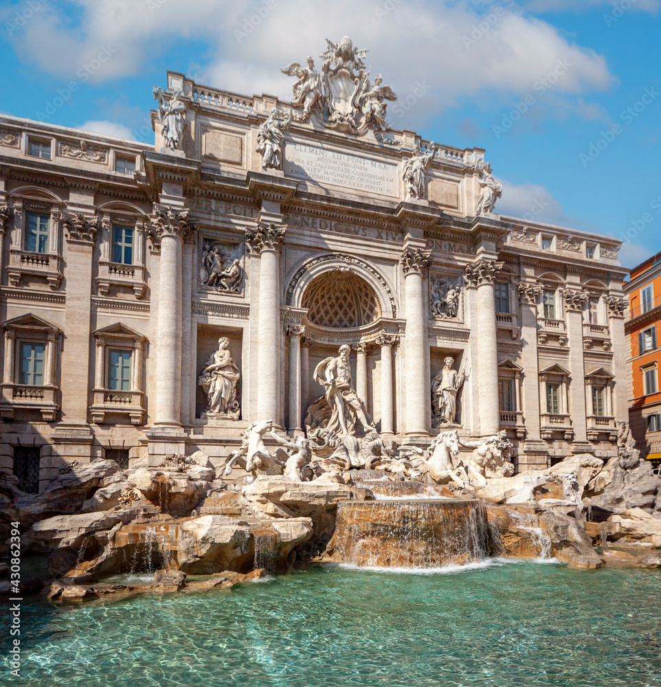 Trevi Fountain (Fontana di Trevi) in Rome Italy