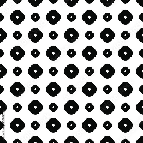  Seamless abstract ornament for wallpapers and backgrounds. Black and white colors. 