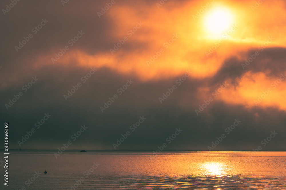 Magnifique lever du soleil à Chambésy plage