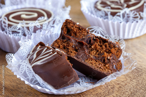 Brazilian honey cookie with chocolate - pao de mel
