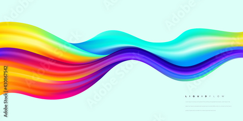 Colorful liquid wave background, Dynamic 3d color flow vector element for website, brochure, poster. 
Colorful wavy vector illustration, Modern background design.
