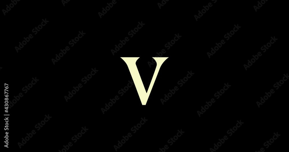 Animation of logo design. Luxury monogram. Round Emblem rotates. Capital letter V. Falling crown. Drawn ribbon. Art template in motion. Animation of logo design. Luxury monogram. Round Emblem rotates. Capital letter V. Falling crown. Drawn ribbon. Art template in motion.