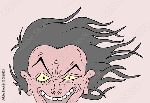 Crazy face joking