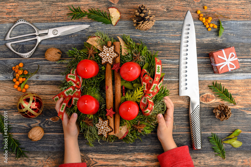 Children make the Advent wreath