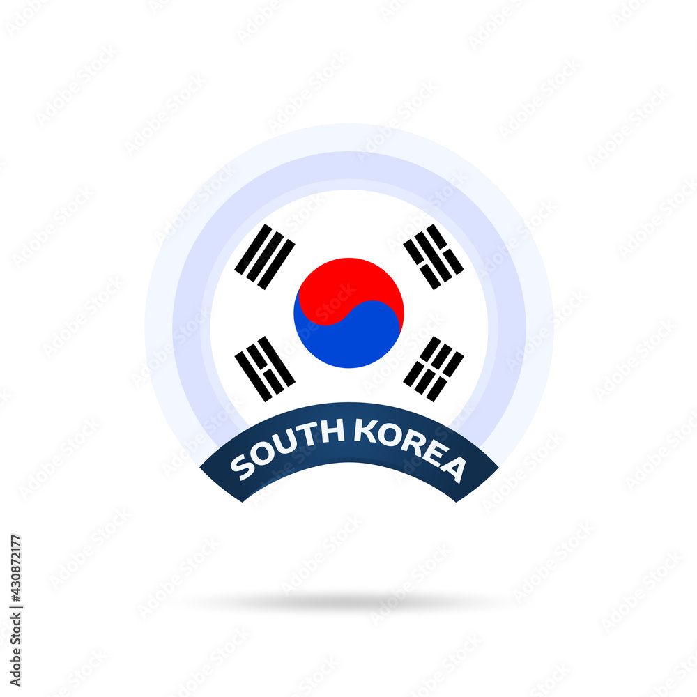 south korea national flag Circle button Icon. Simple flag, official colors and proportion correctly. Flat vector illustration. south korea national flag Circle button Icon. Simple flag, official colors and proportion correctly. Flat vector illustration.