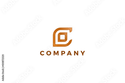 Letter C orange colour logo 