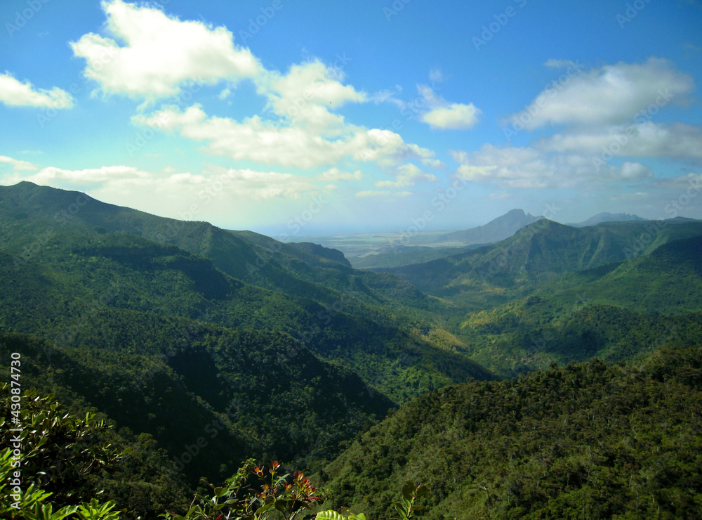 lush and tropical landscape of Mauritius island