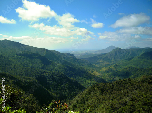lush and tropical landscape of Mauritius island © Lizanne