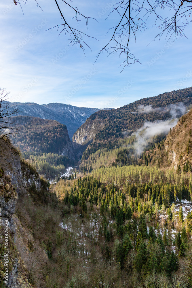 Ritsa Relict National Park. Observation Deck Farewell Homeland. Abkhazia.