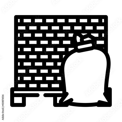building materials wholesale line icon vector. building materials wholesale sign. isolated contour symbol black illustration