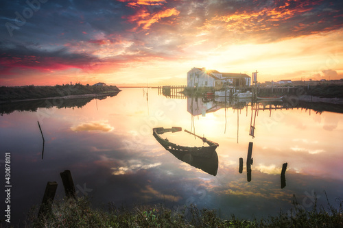 sunrise over the river