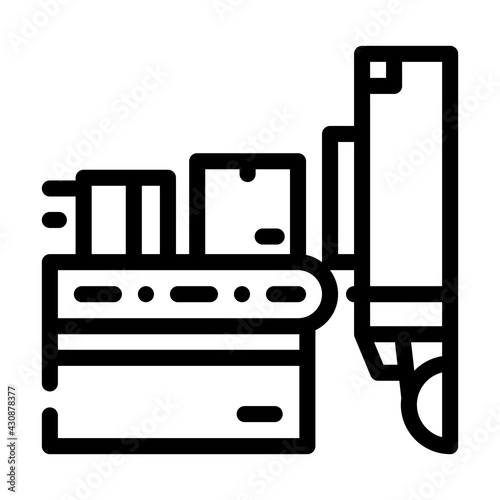 autoloading in truck wholesale line icon vector. autoloading in truck wholesale sign. isolated contour symbol black illustration