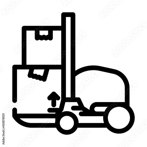 loader wholesale line icon vector. loader wholesale sign. isolated contour symbol black illustration