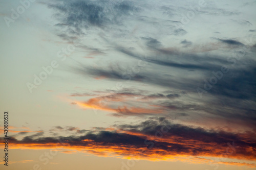 Fototapeta Naklejka Na Ścianę i Meble -  Abstraction in the sky at sunrise