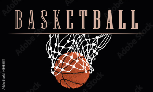 Colored basketball poster