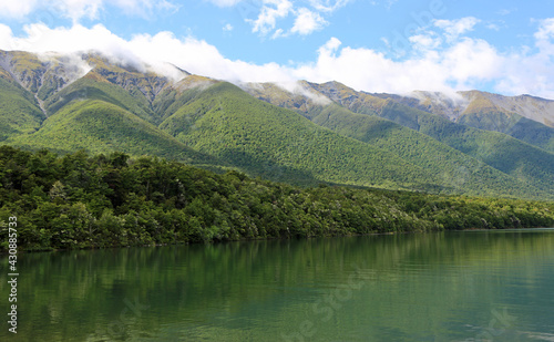 Mountains Range on Rotoiti Lake - Nelson Lakes National Park, New Zealand