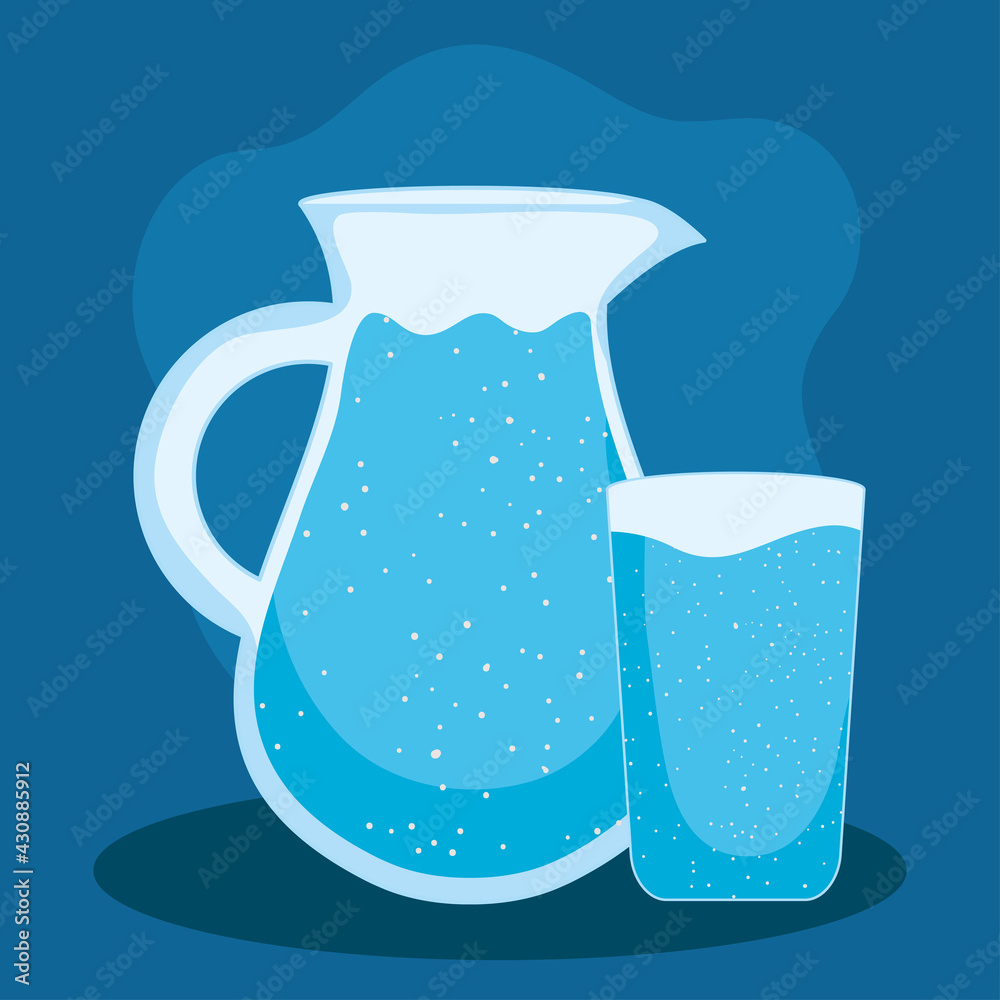 water jug and glass water jug and glass