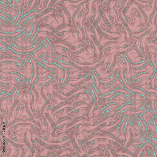 Abstract fractal background Brown Spiral Oriental Garden computer-generated image.