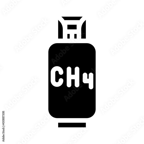 methane biogas glyph icon vector. methane biogas sign. isolated contour symbol black illustration