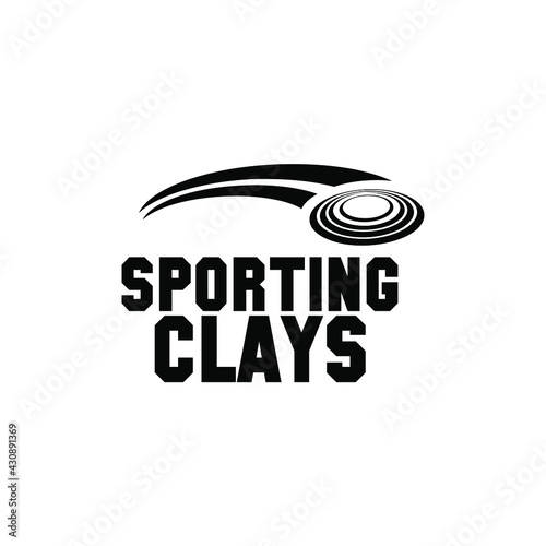 sporting clays symbol vector logo design