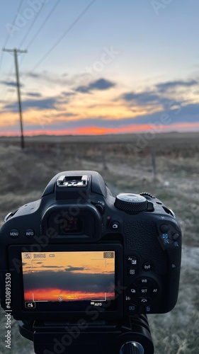 A colourful sunset just outside of Saskatoon Saskatchewan