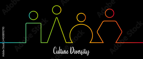 Culture diversity, social diversity, inclusion and diversity infographic vector set, people vector logo for website