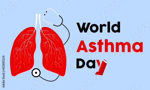 World Asthma Day Prevention and awareness Vector Concept. Banner, Poster World Asthma Day Awareness Campaign Template.