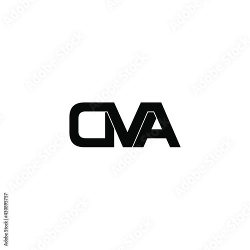 dva letter original monogram logo design