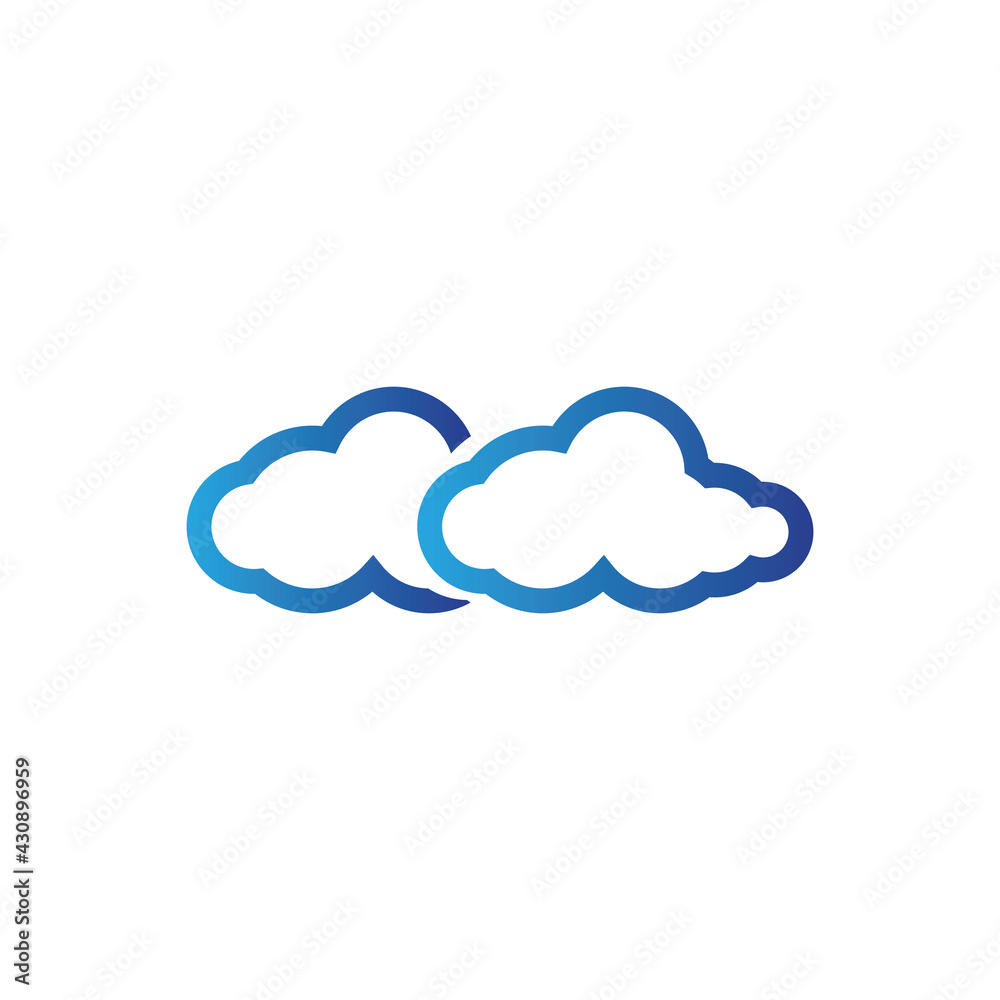 Cloud template vector