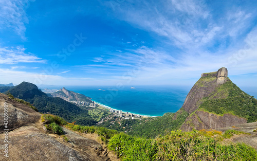 landscape with blue sky