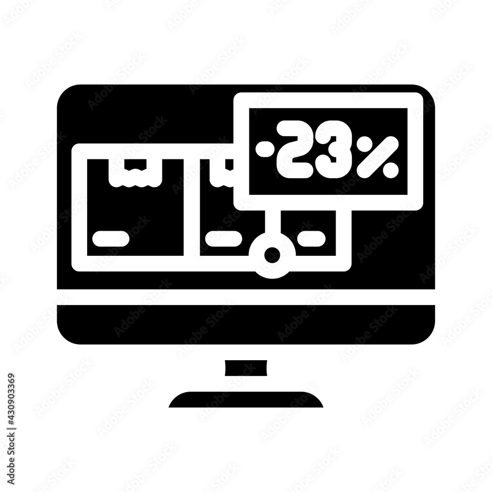 discount wholesale glyph icon vector. discount wholesale sign. isolated contour symbol black illustration