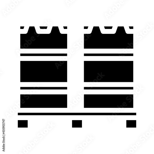 barrels wholesale glyph icon vector. barrels wholesale sign. isolated contour symbol black illustration