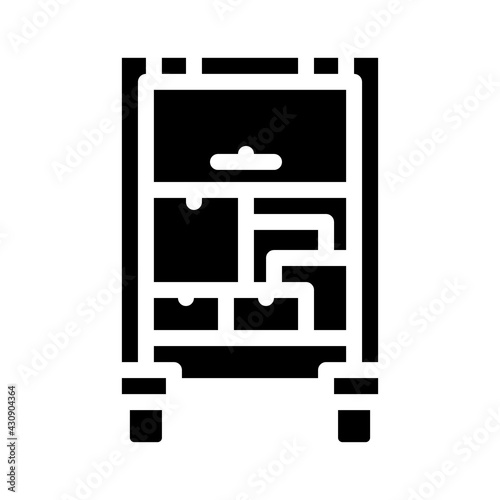 truck wholesale glyph icon vector. truck wholesale sign. isolated contour symbol black illustration