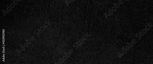 Panorama of Black old stone wall texture and background seamless