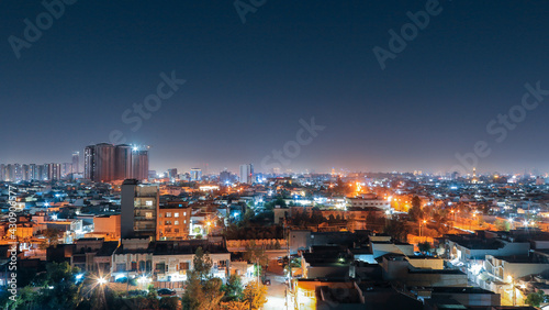 A night view of the city of Erbil in Iraq