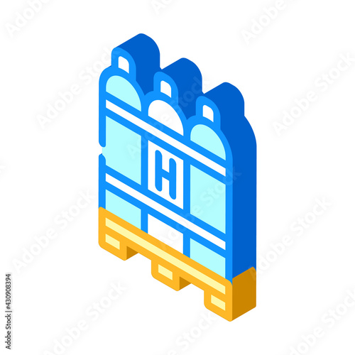hydrogen biogas isometric icon vector. hydrogen biogas sign. isolated symbol illustration