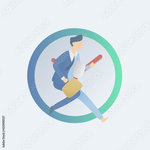 Self discipline means self control,Self employed and time management,ability to push yourself forward, stay motivated, and take action,Productivity time for work and rest,vector illustration.