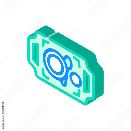 dishware on tray buffet isometric icon vector. dishware on tray buffet sign. isolated symbol illustration