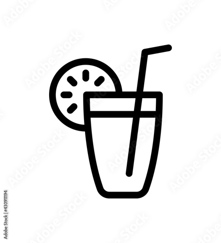 Lemonade juice vector. Sour beverage icon