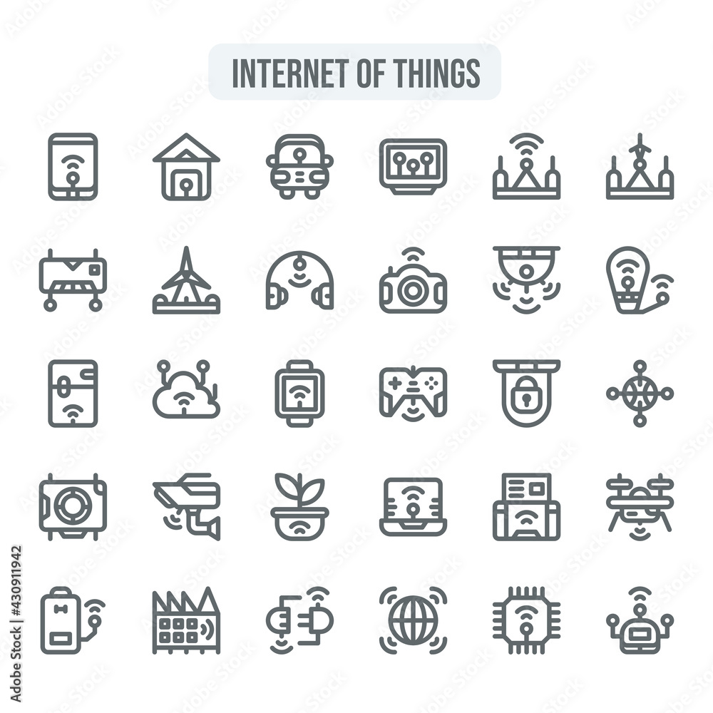 icon internet of things outline style icon internet of things outline style