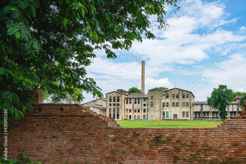 The old paper mill used to produce paper and banknotes during World War II, transformed into a new public attraction in Kanchanaburi, Thailand. (Cultural Economics with Tourism). Historical buildings.