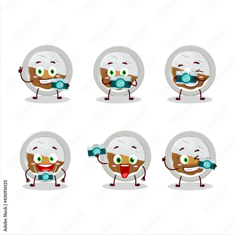 Photographer profession emoticon with coco ichibanya curry cartoon character Photographer profession emoticon with coco ichibanya curry cartoon character