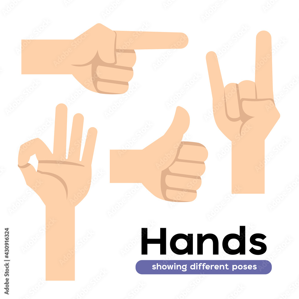 Hands showing different poses for designer Hands showing different poses for designer