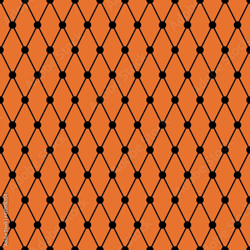 Geometric texture repeat modern pattern on orange background