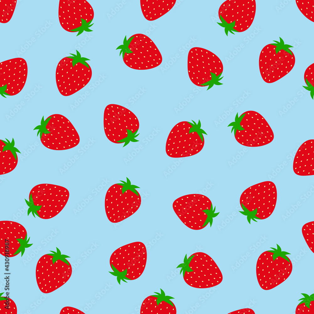 Seamless pattern with strawberries . Vector illustration. Seamless pattern with strawberries . Vector illustration.
