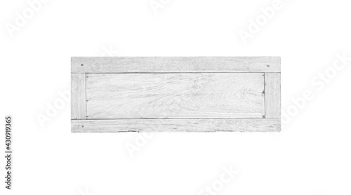 Gray wood board sign texture with gray patterns and space isolated on white background , clipping path